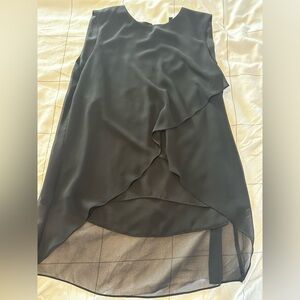 BCBGMaxAzria Black Petal Blouse